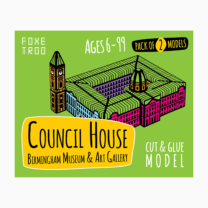 Foxetroo Cut-out Paper Model of Birmingham Council House Museum and Art Gallery