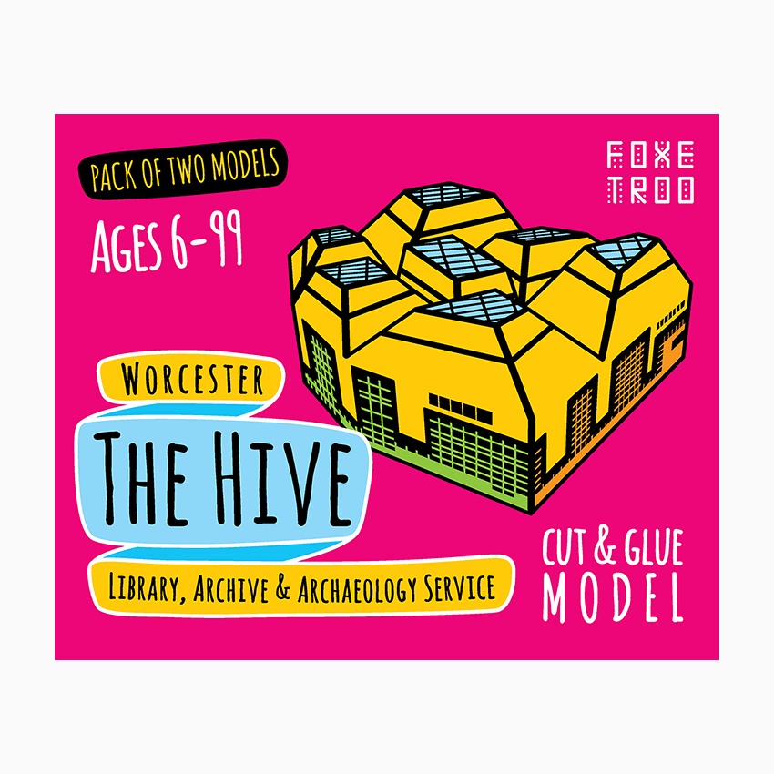 Foxetroo Cut-out Paper Model of The Hive Library in Worcester