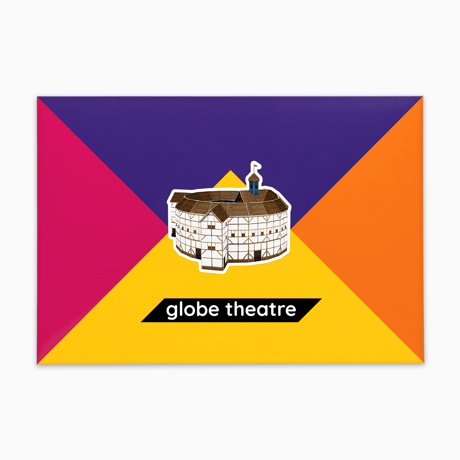 PaperLandmarks Globe Theatre Paper Model Kit Gift Packaging