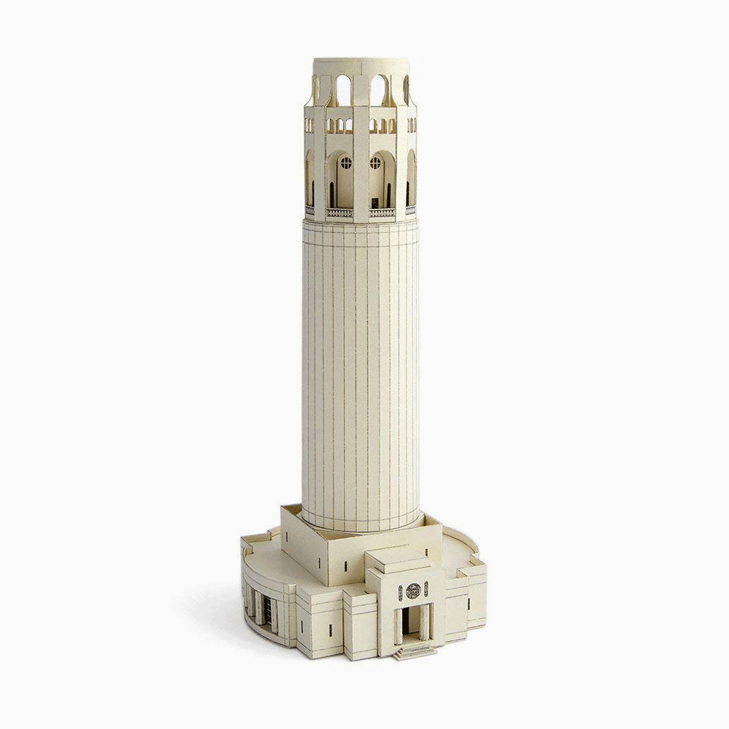 Coit Tower Paper Model by PaperLandmarks Limestone