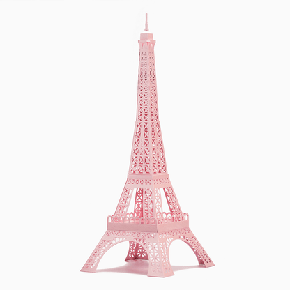 Eiffel Tower Paper Model Pink Colour by PaperLandmarks