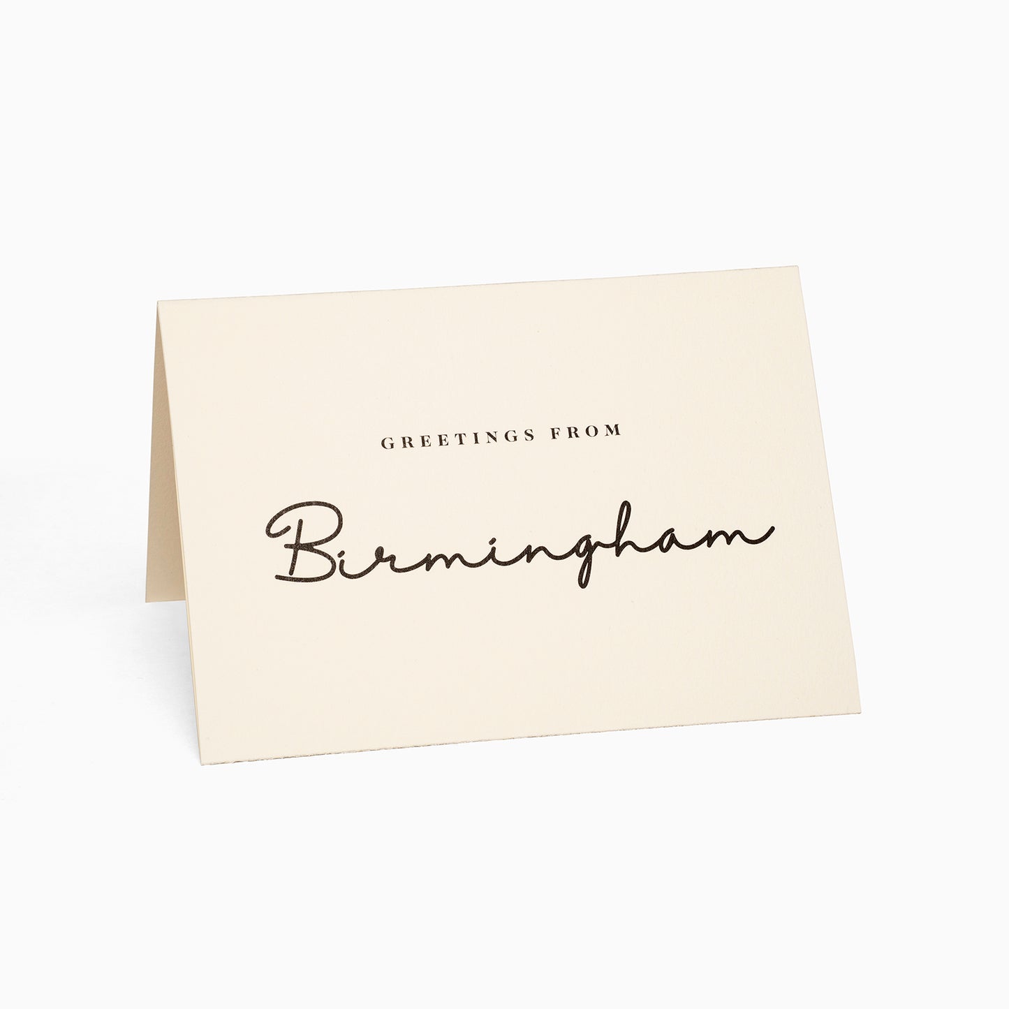 Library of Birmingham Pop-up Card by Paperlandmarks in cream colour