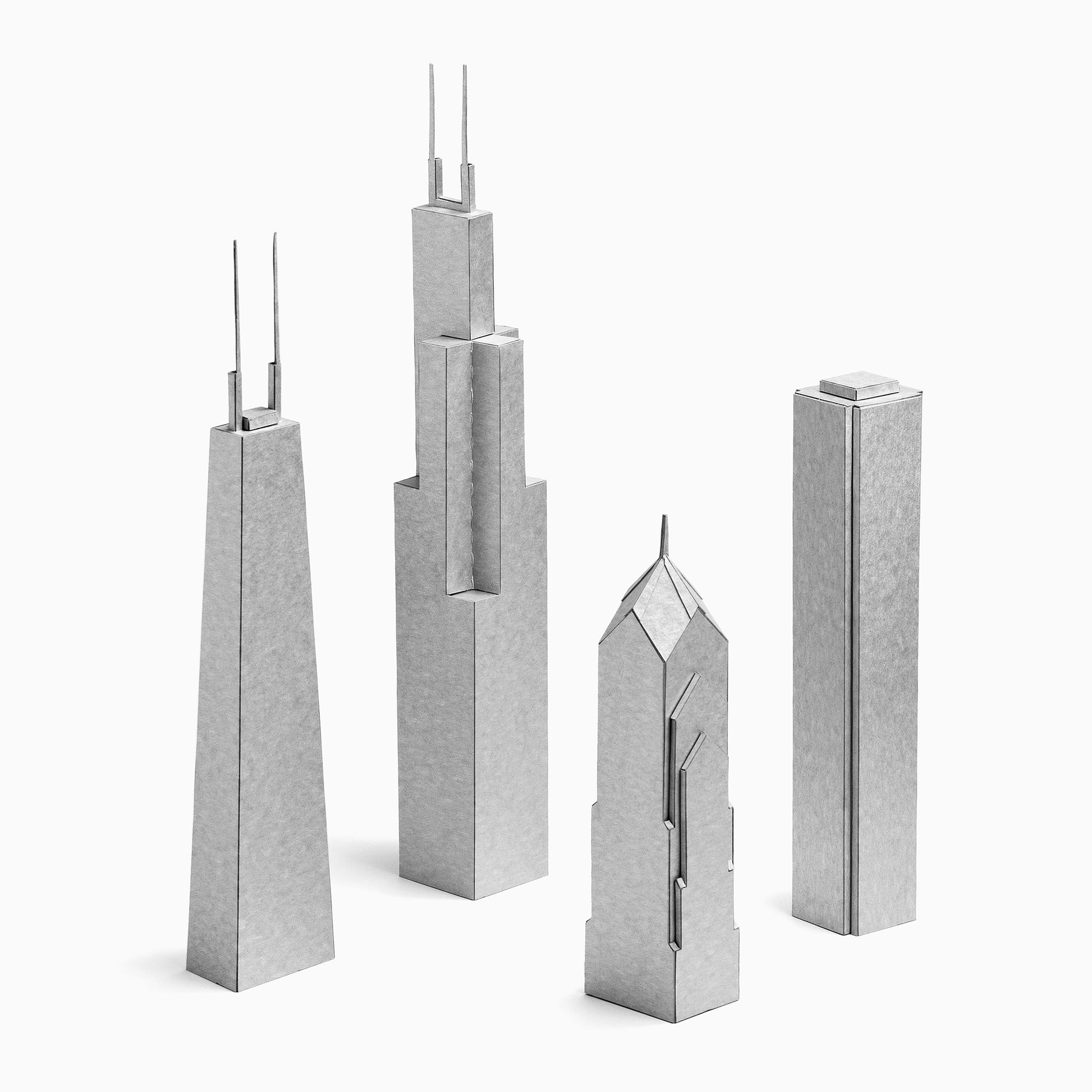 Chicago Skyscrapers Four Paper Models by PaperLandmarks