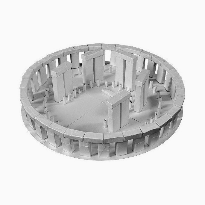 Stonehenge Paper Model by PaperLandmarks Silver Colour