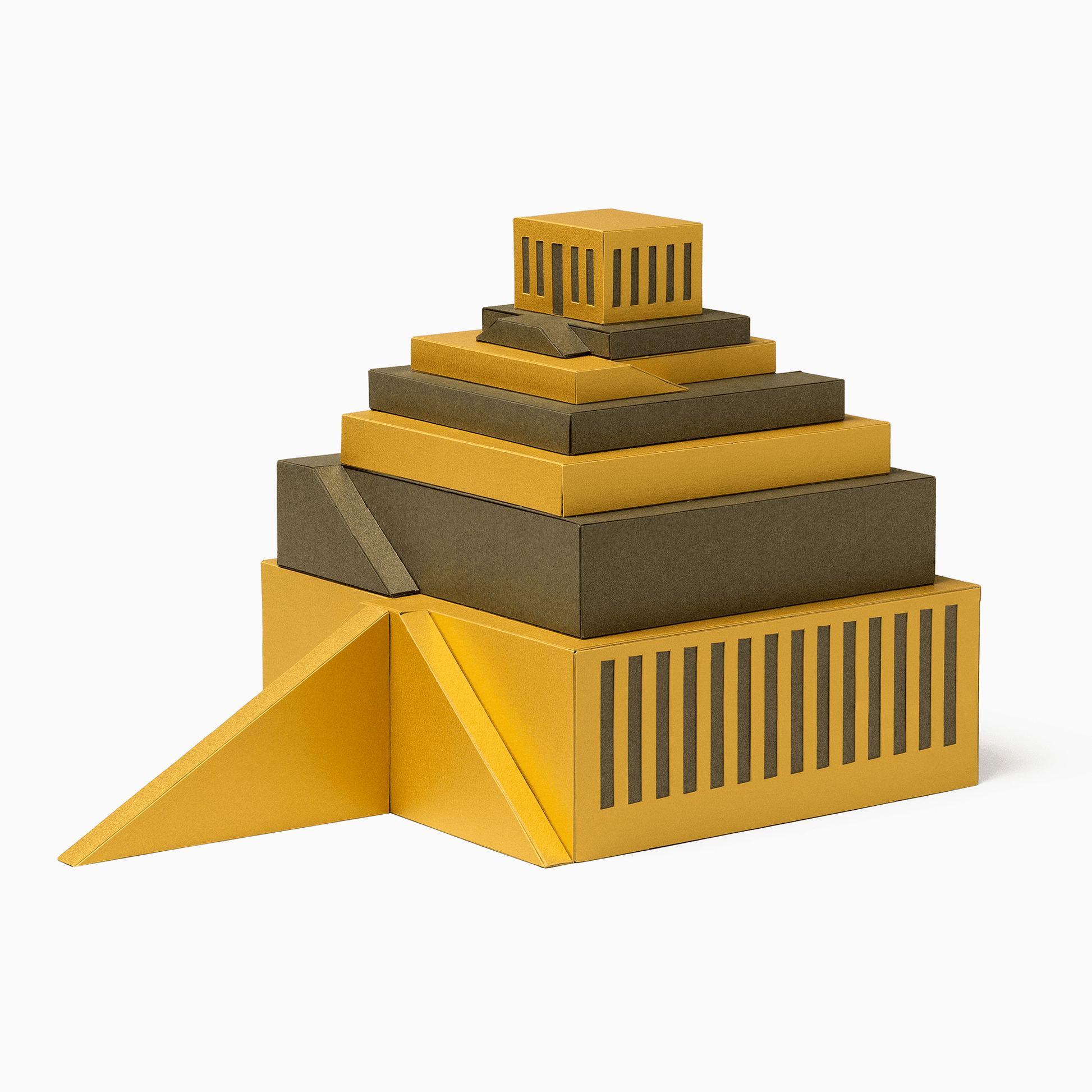 Tower Of Babel Paper Model by PaperLandmarks Assembled Ziggurat