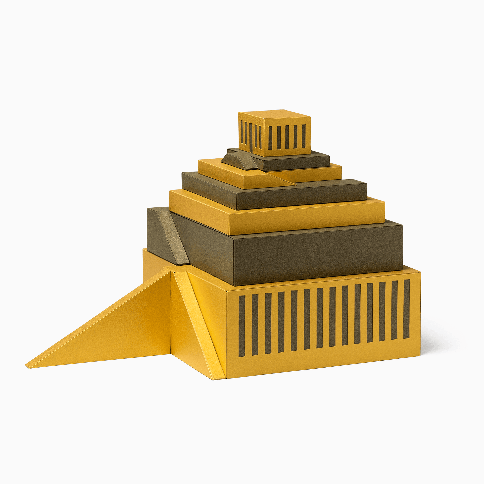 Tower Of Babel Paper Model by PaperLandmarks Assembled Ziggurat