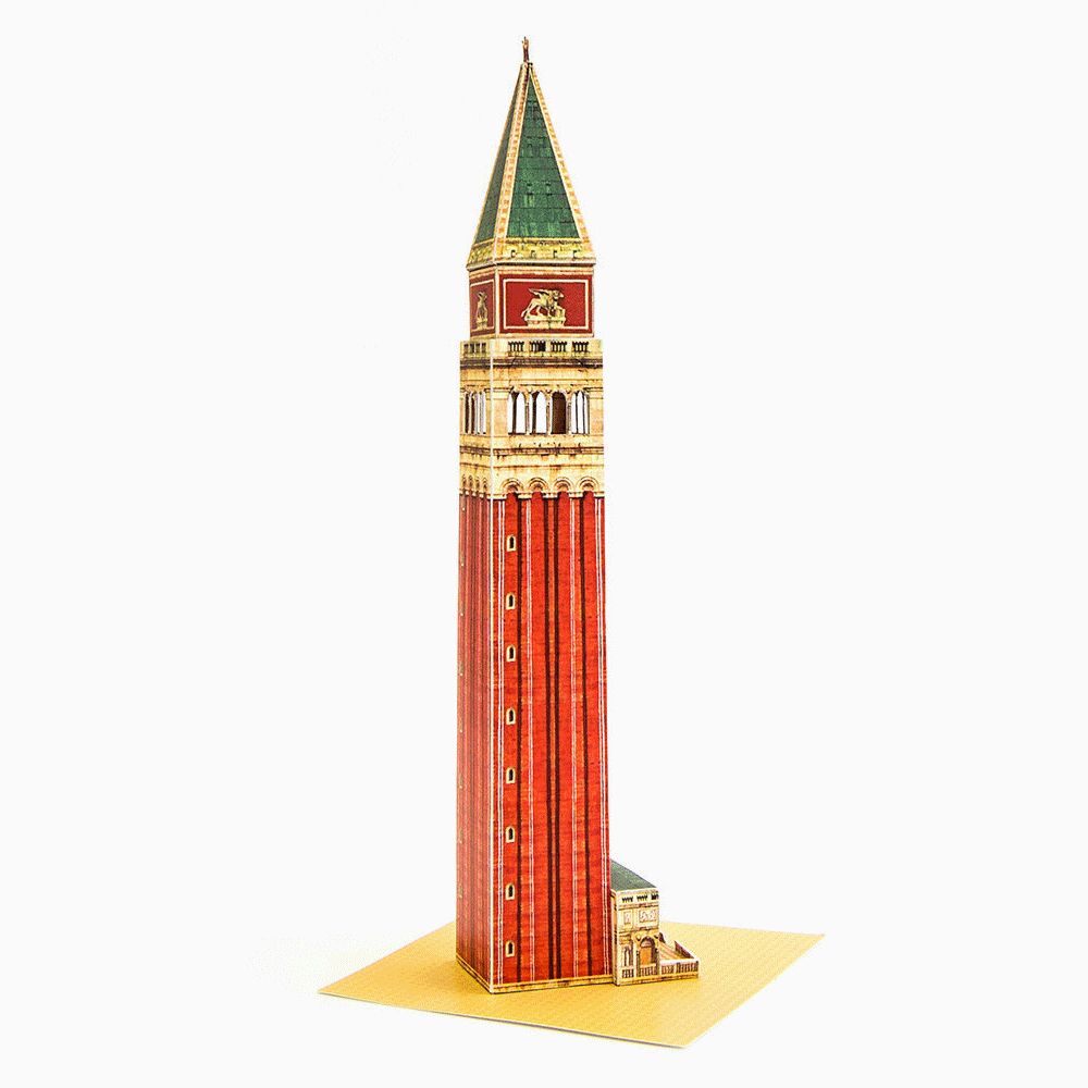 Venice Campanile Paper Model by PaperLandmarks Beginner Papercraft