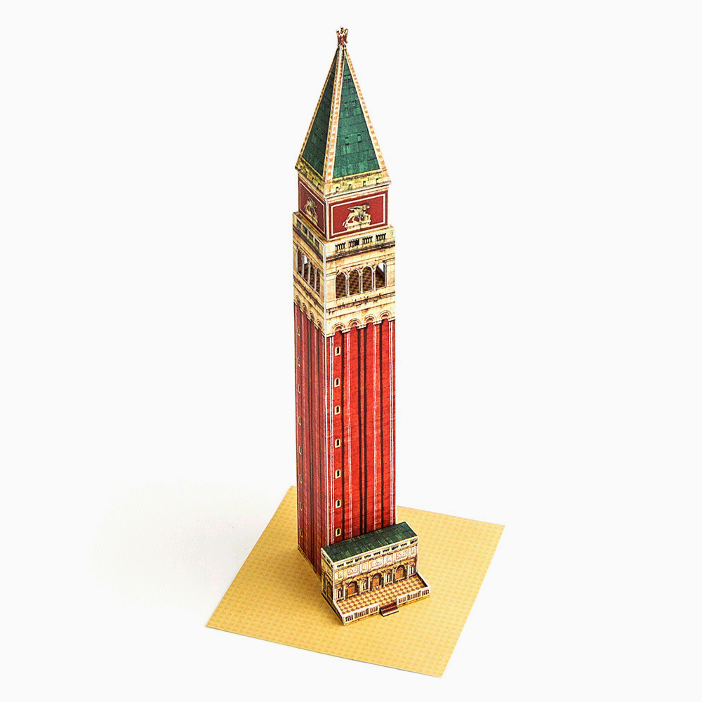 Venice Campanile Paper Model by PaperLandmarks Assembled Miniature