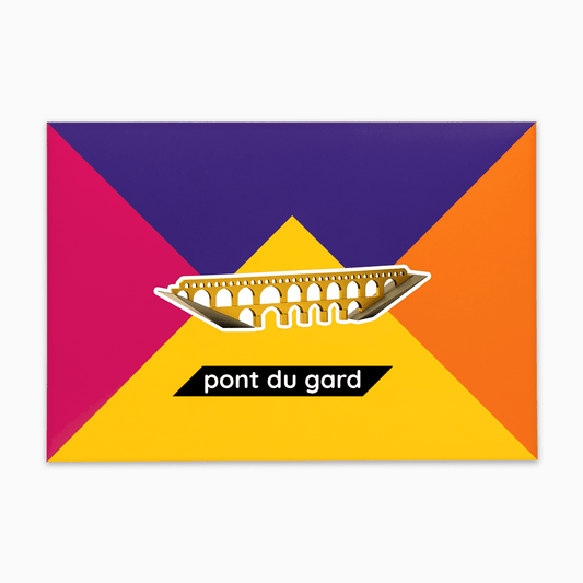 PaperLandmarks Pont du Gard Bridge Paper Model Kit Gift Packaging