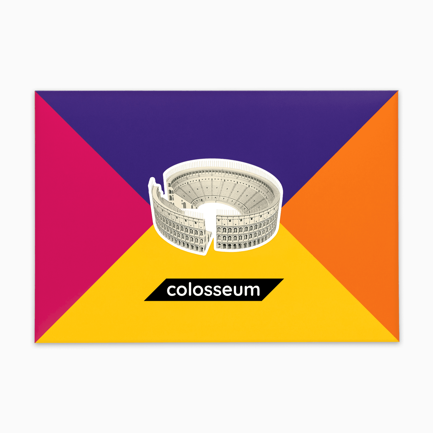 PaperLandmarks Roman Colosseum Paper Model Kit Gift Packaging