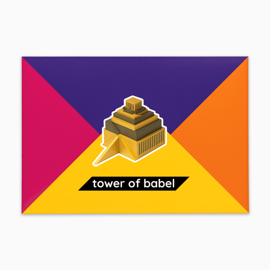 PaperLandmarks Tower of Babel Paper Model Kit Gift Packaging