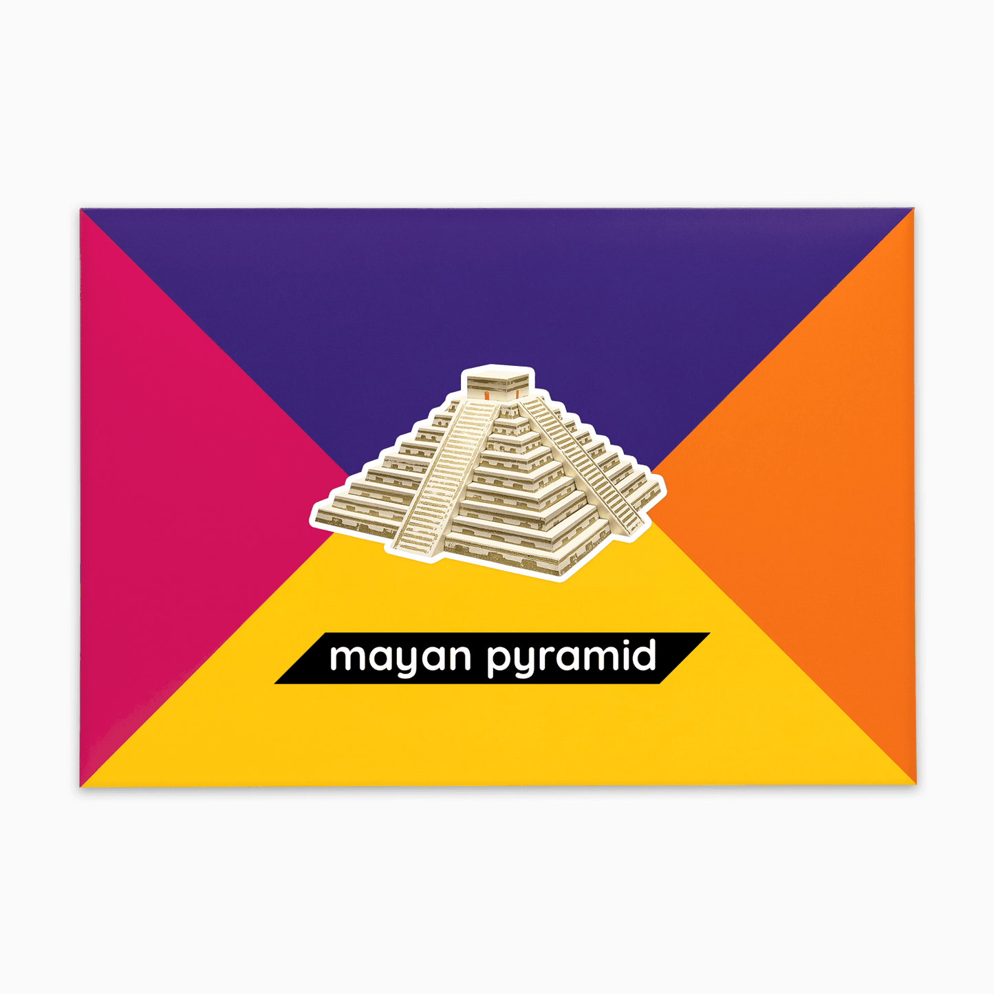 PaperLandmarks Mayan Pyramid Paper Model Kit Gift Packaging