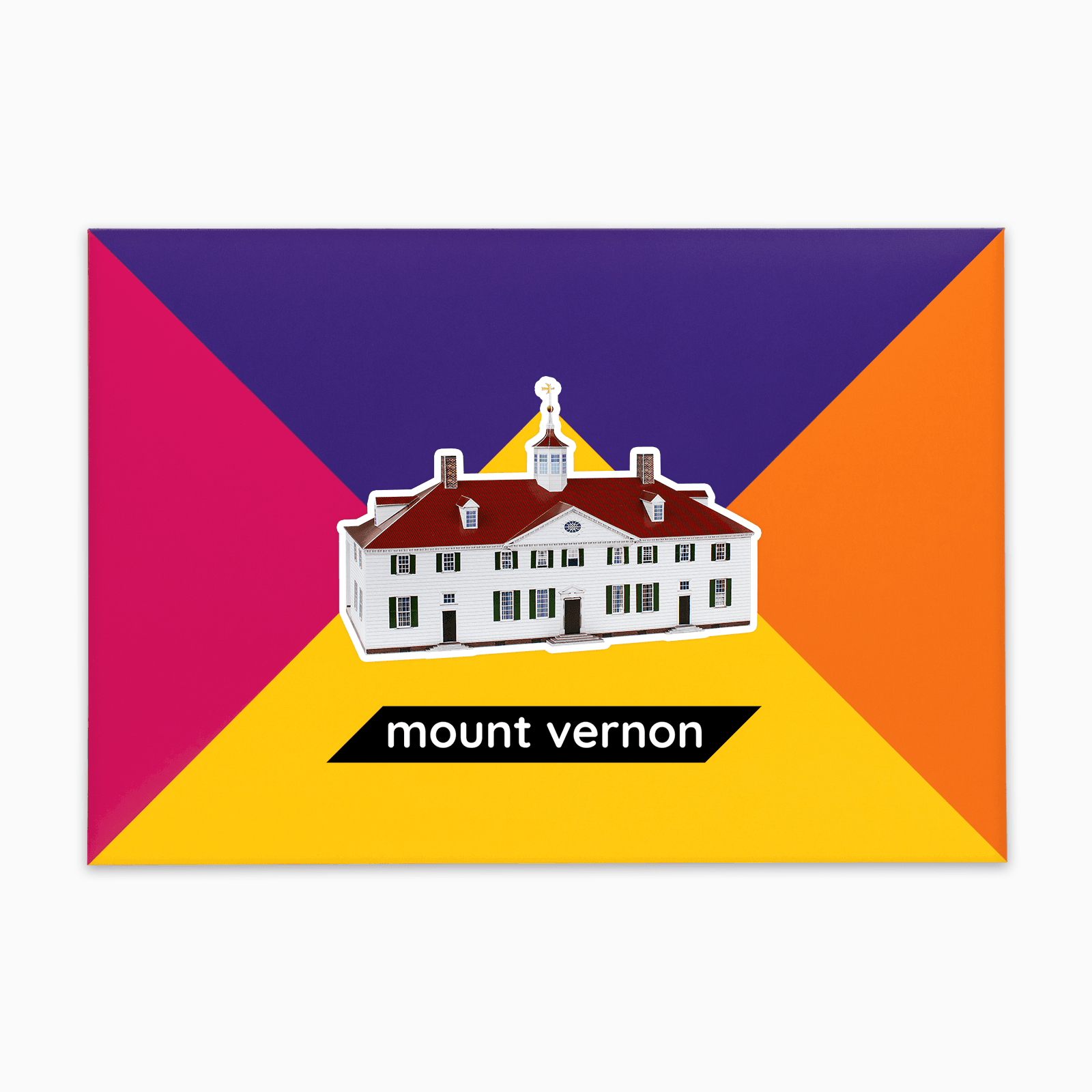 PaperLandmarks Mount Vernon Paper Model Kit Gift Packaging