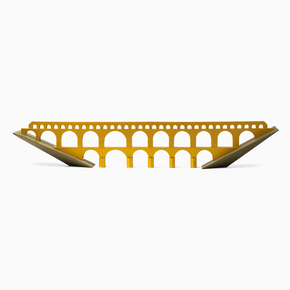Pont du Gard Paper Model in Gold and Olive Colours by PaperLandmarks