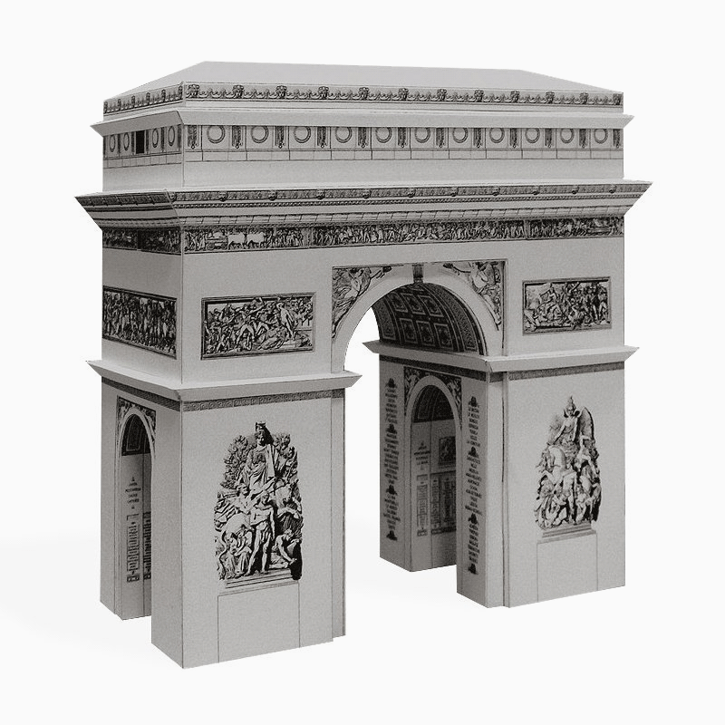 Arc de Triomphe - Intermediate Level Paper Model Kit – PaperLandmarks