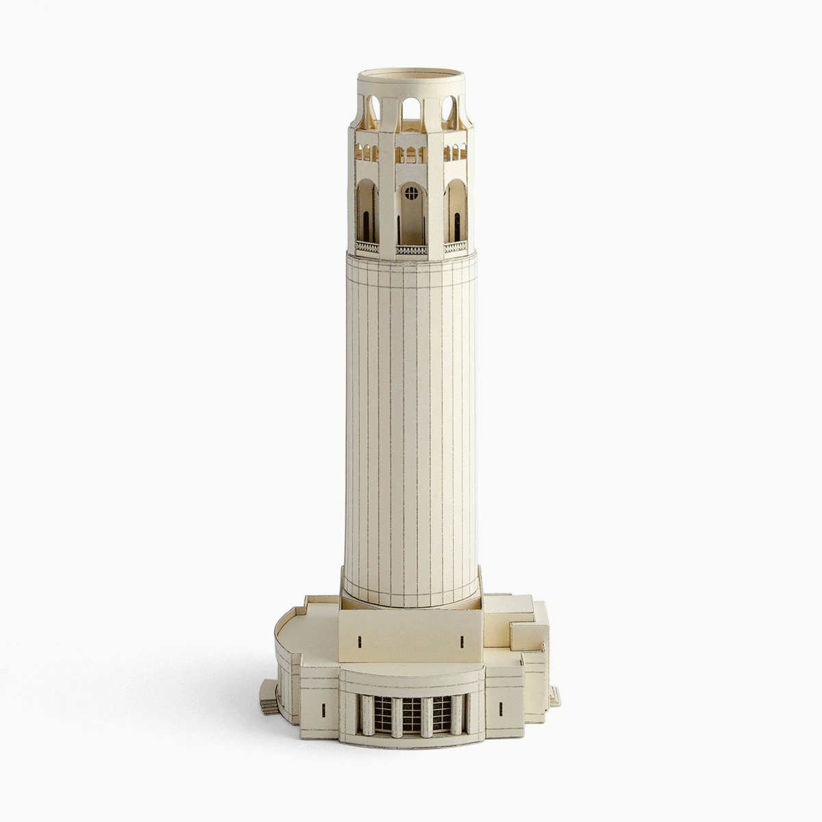 Coit Tower Paper Model by PaperLandmarks Limestone