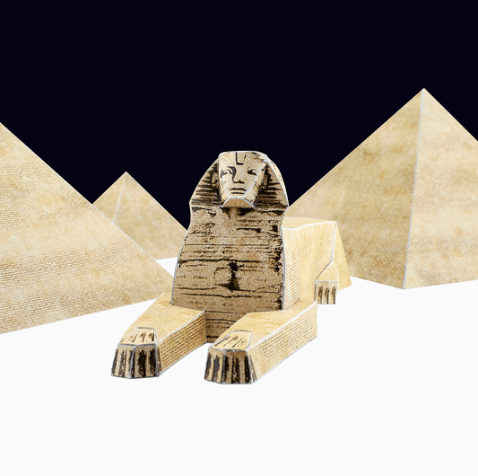 Sphinx and Egyptian Pyramids Paper Model by PaperLandmarks