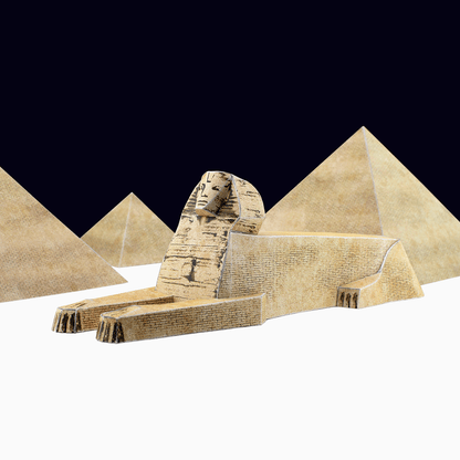 Sphinx and Egyptian Pyramids Paper Model by PaperLandmarks