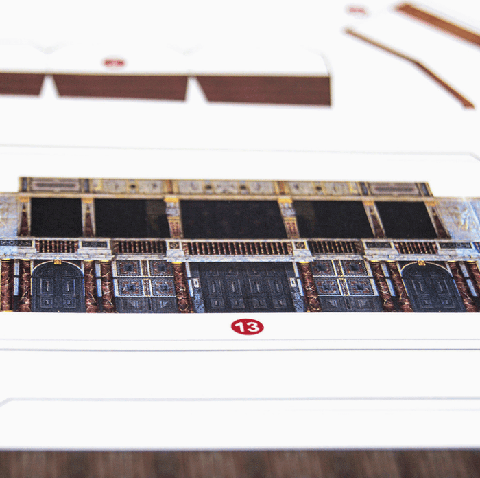 Globe Theatre Paper Model Kit by PaperLandmarks Detail Closeup