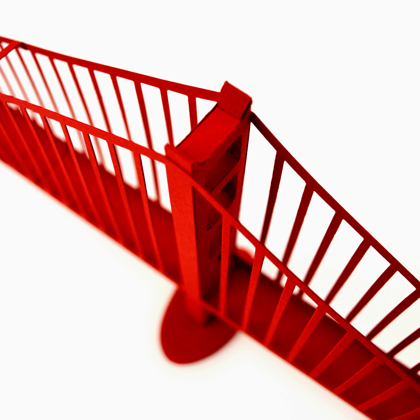 Golden Gate Bridge Paper Model Kit for Beginner Skill Level ...