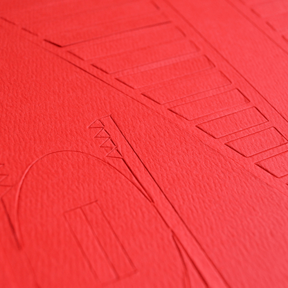 Golden Gate Paper Model by PaperLandmarks Pre-cut Detail Closeup