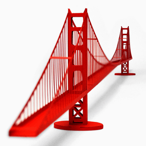 Golden Gate Paper Model by PaperLandmarks Pylon View