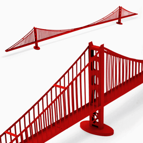 Golden Gate Bridge Assembled Paper Model by PaperLandmarks