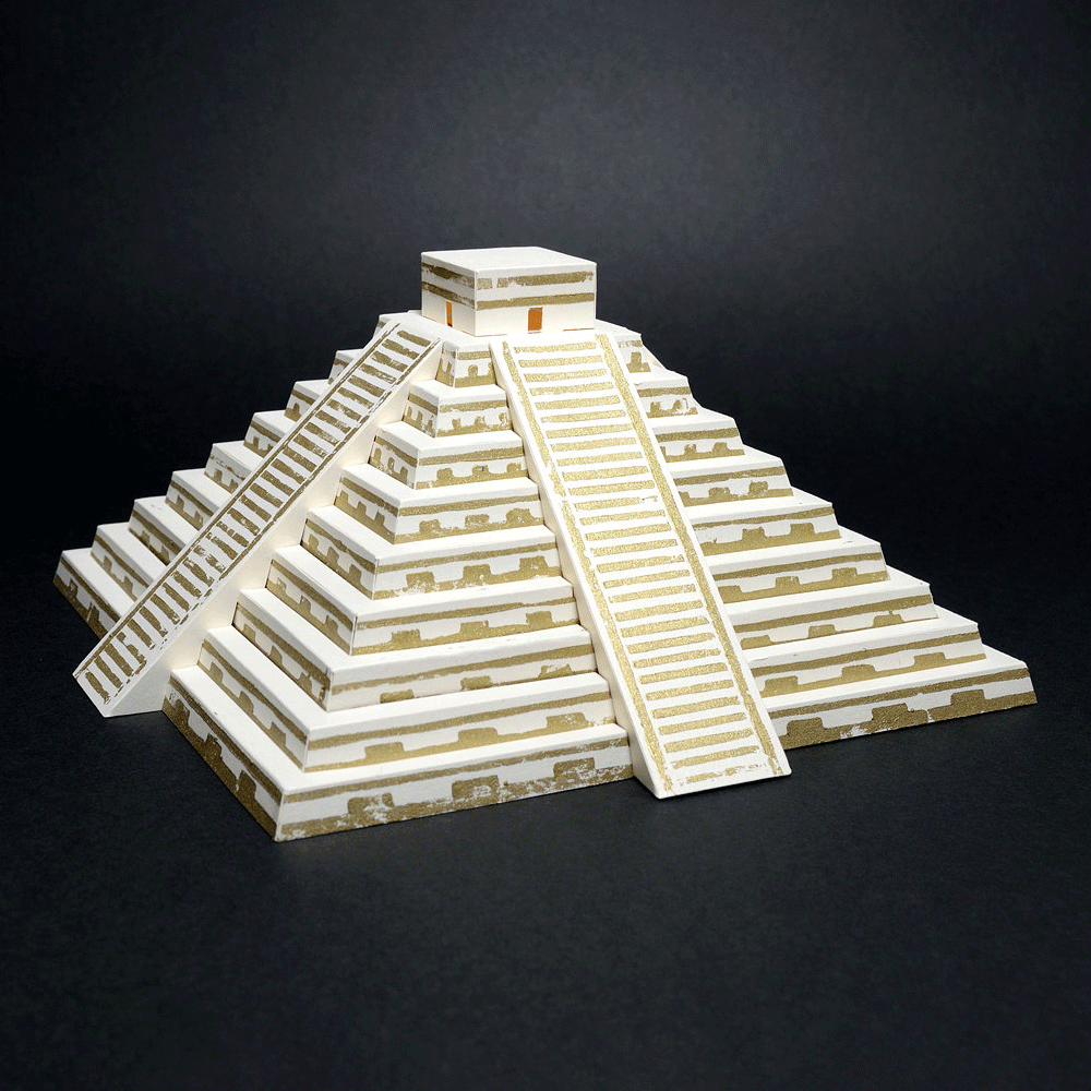 Mayan Pyramid Beginner Level Paper Model Kit – PaperLandmarks