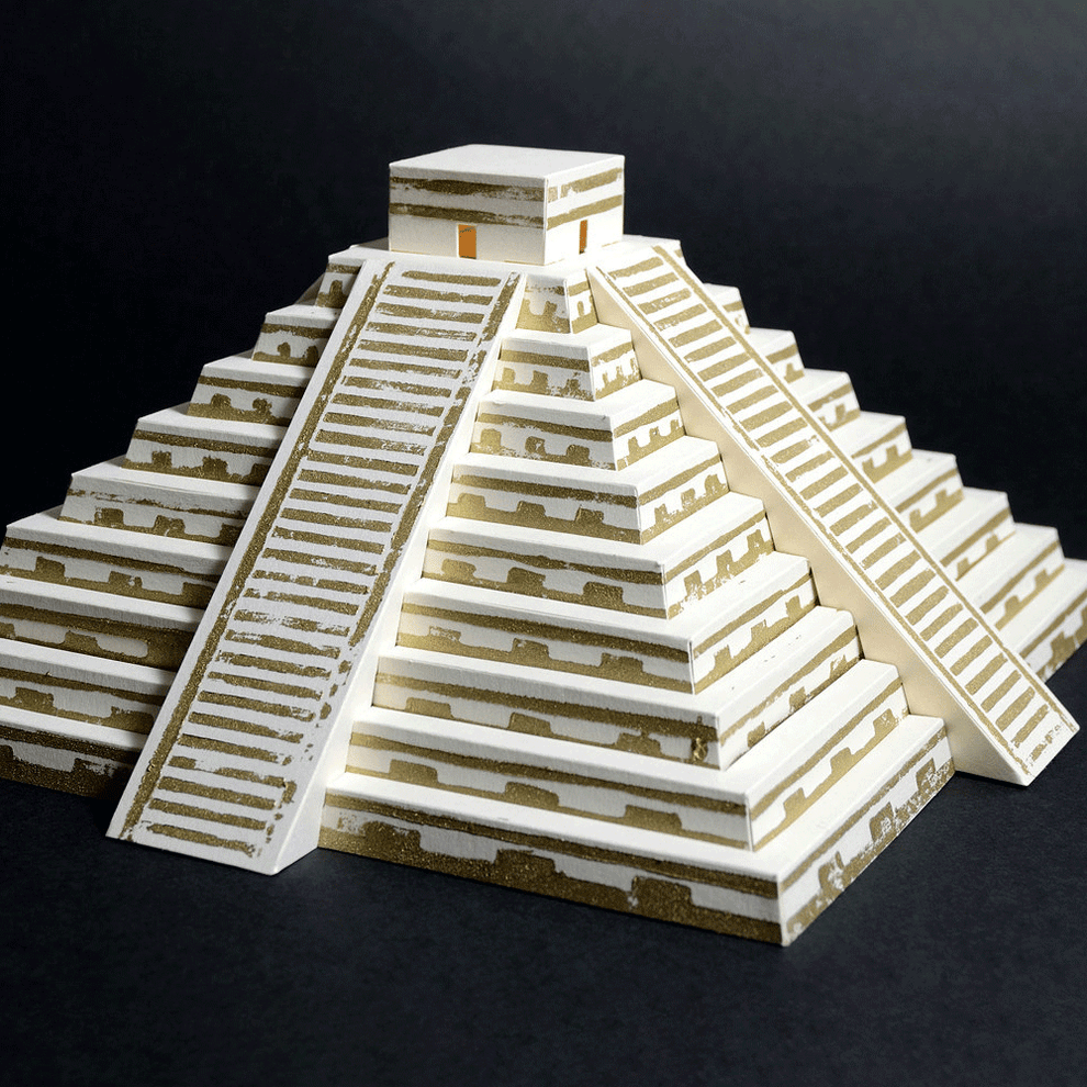 Mayan Pyramid Beginner Level Paper Model Kit – PaperLandmarks