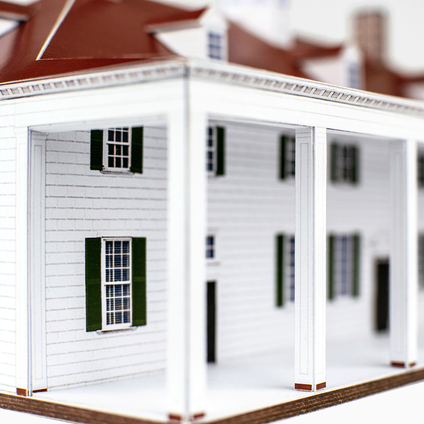 Mount Vernon Paper Model by PaperLandmarks Porch Pilasters