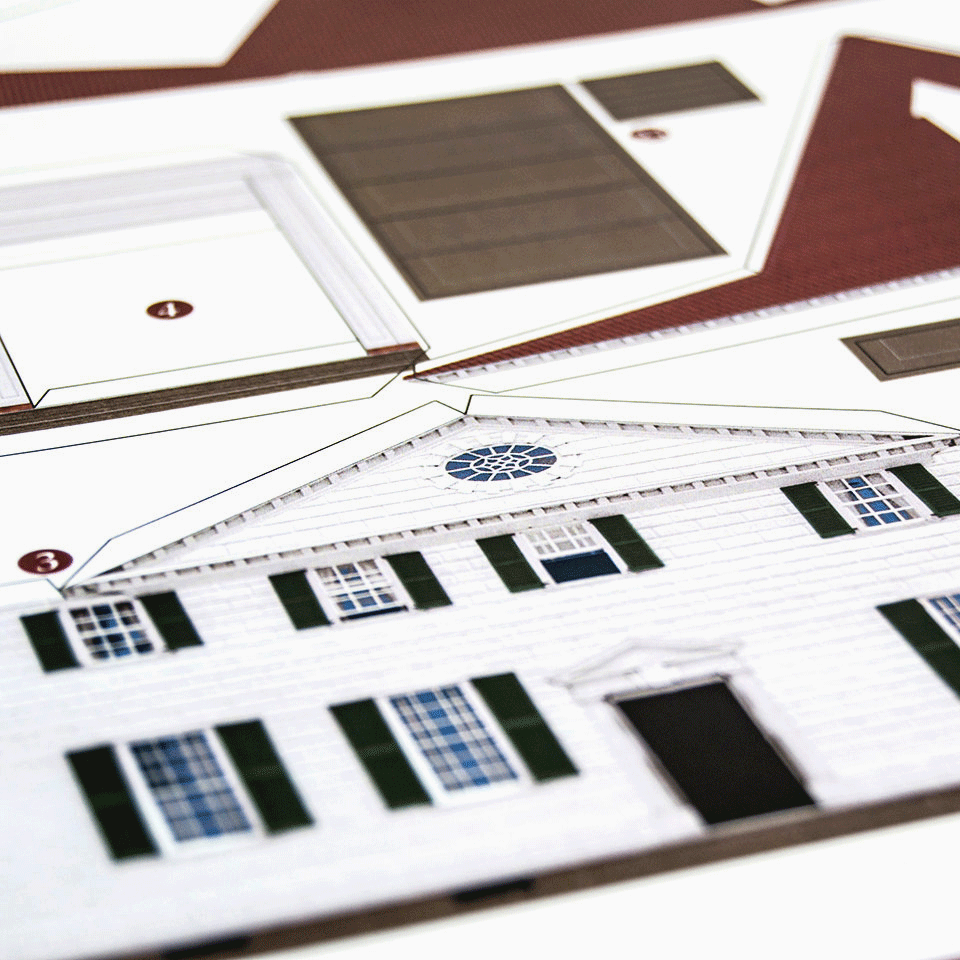 Mount Vernon Paper Model Kit by PaperLandmarks