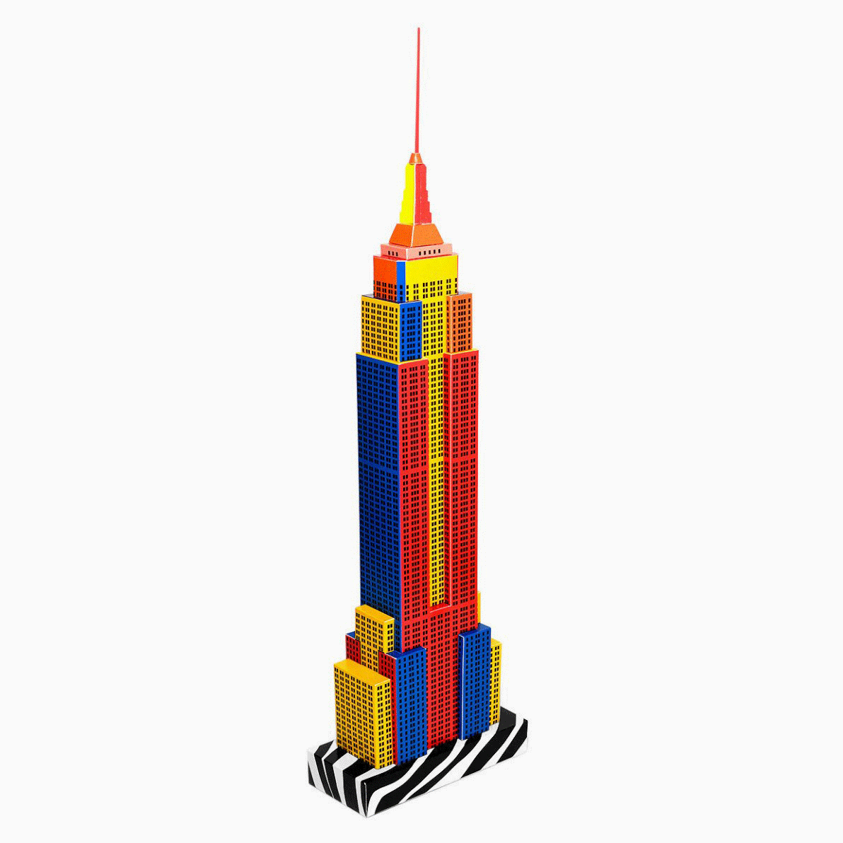 New York Skyscraper Paper Model by PaperLandmarks Pop-art Style Centerpiece