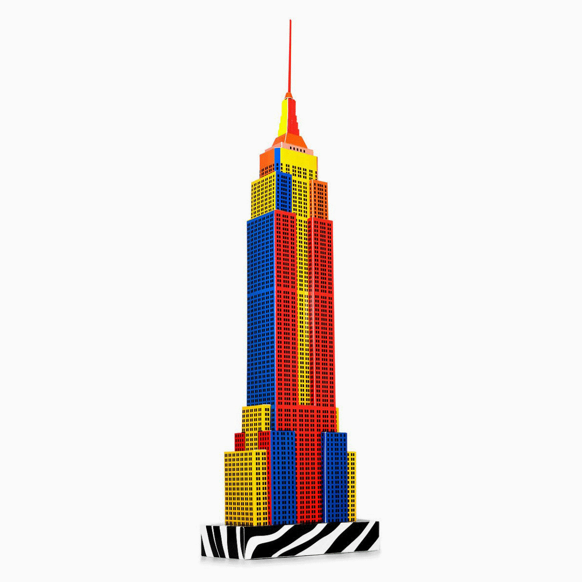 New York Skyscraper Paper Model by PaperLandmarks Pop-art Style