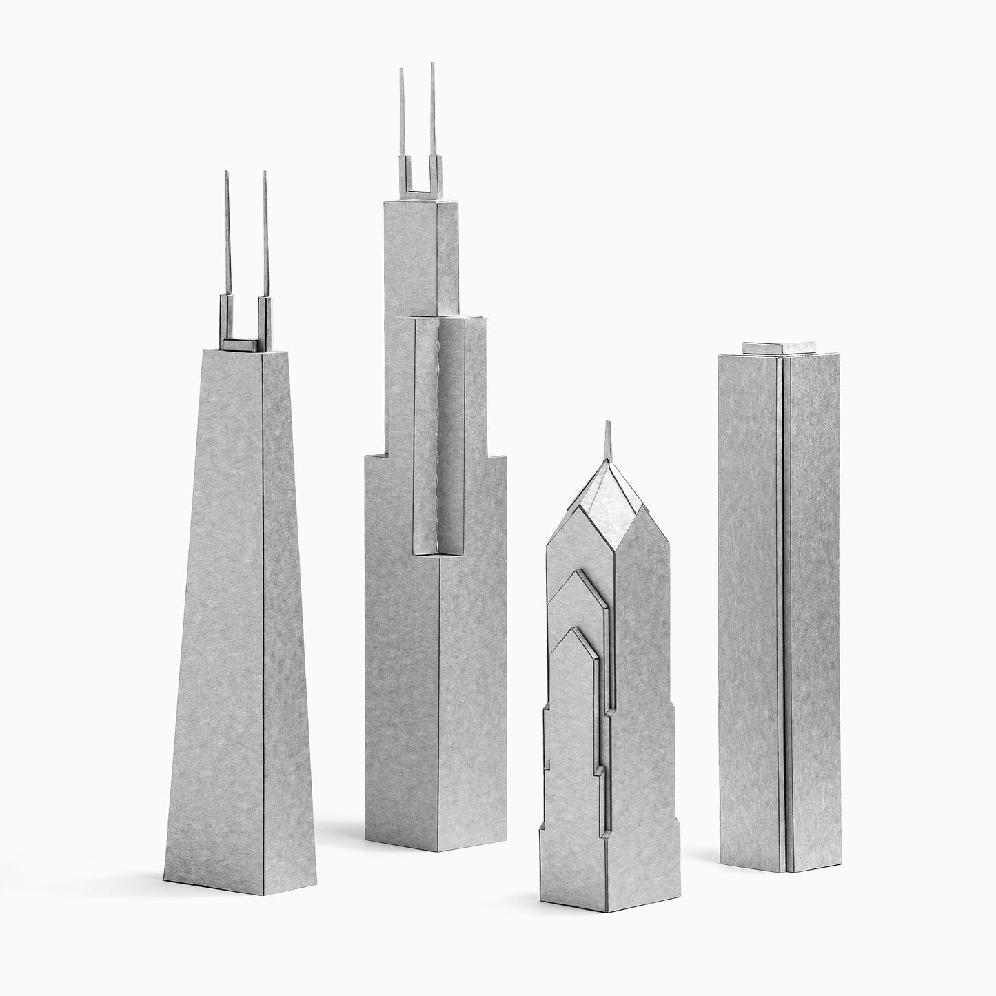 Chicago Skyscrapers Four Paper Models by PaperLandmarks