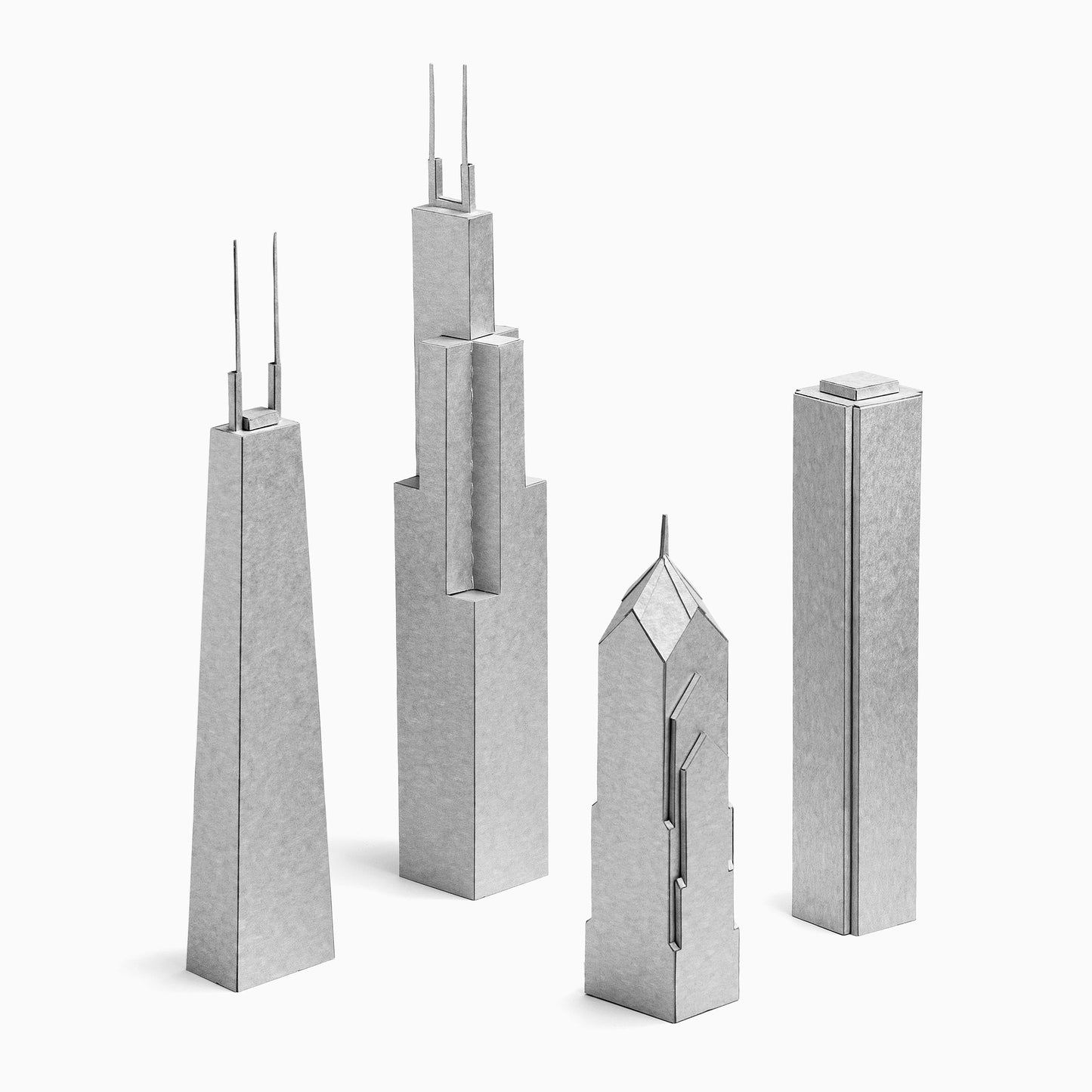 Chicago Skyscrapers Four Paper Models by PaperLandmarks