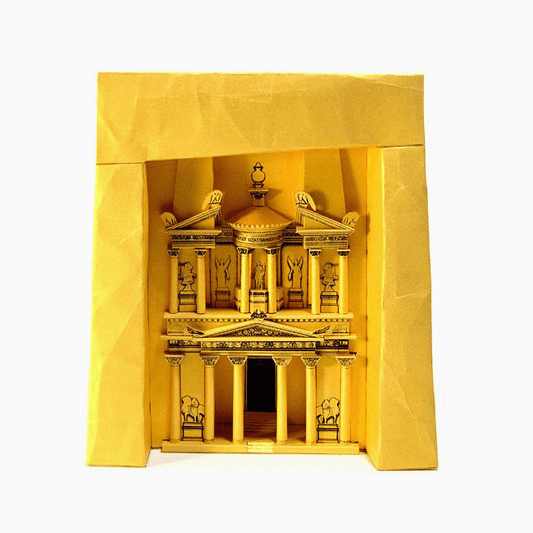 Petra Treasury Paper Model by PaperLandmarks Assembled