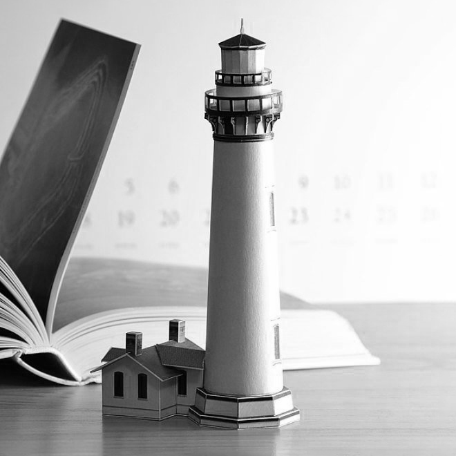 Pigeon Point Lighthouse - Paper Model Kit for Intermediate Skill Level ...