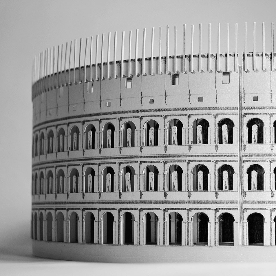 Roman Colosseum Paper Model by PaperLandmarks Art
