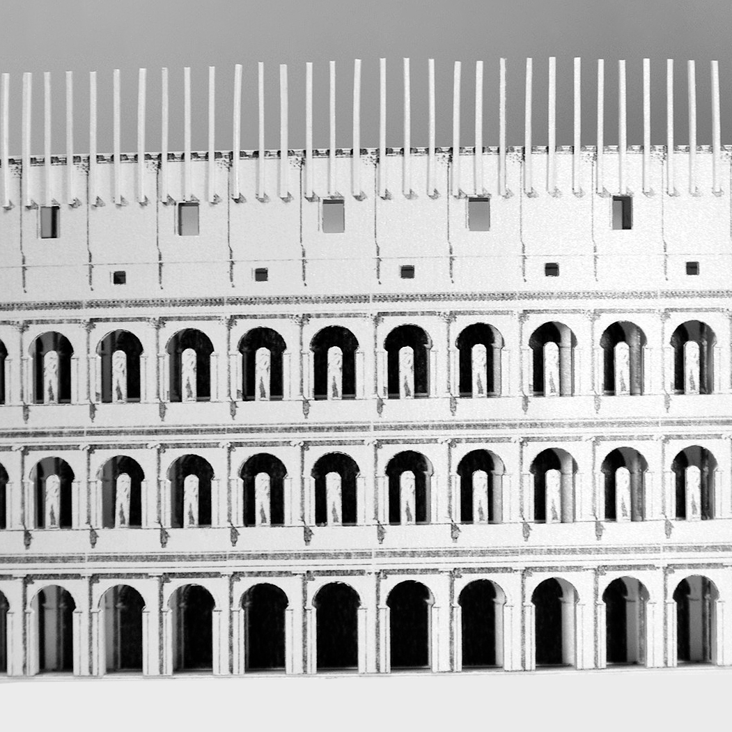 Roman Colosseum Paper Model by PaperLandmarks Detail