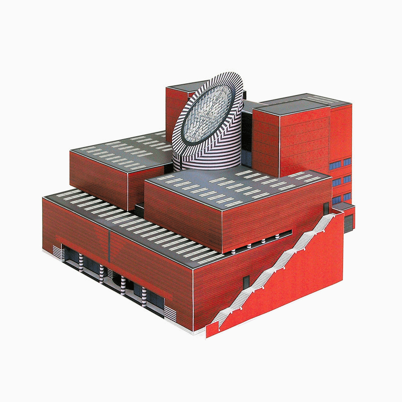 San Francisco MOMA Building Paper Model by PaperLandmarks Assembled 