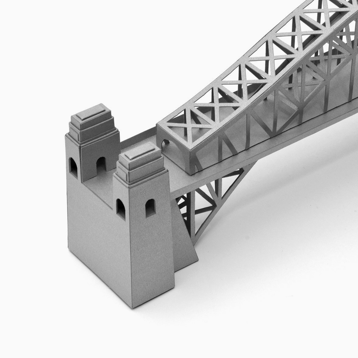 Sydney Harbour Bridge Paper Model by PaperLandmarks Detail Closeup