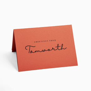 Tamworth Town Hall Pop-up Card by Paperlandmarks in red