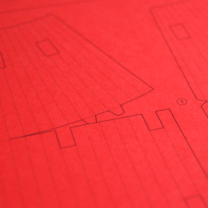 Torii Gate Paper Model Kit by PaperLandmarks DIY Sheet Detail Closeup