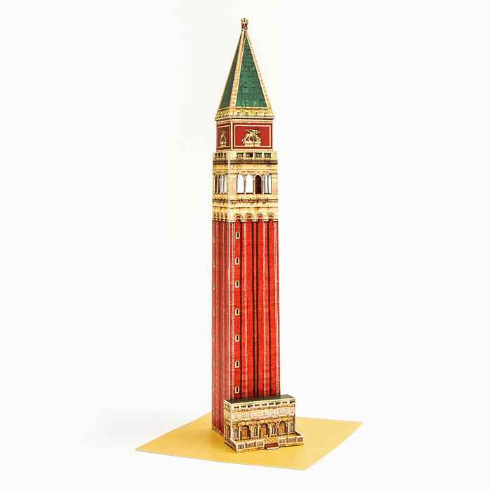 Venice Campanile Paper Model by PaperLandmarks Full Colour Miniature