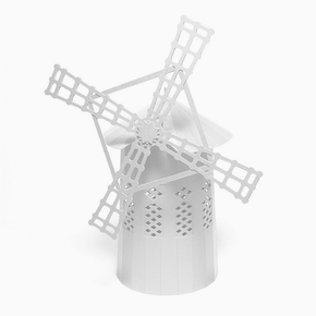 White Windmill Paper Model by PaperLandmarks Tower Mill
