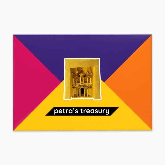 PaperLandmarks Petra's Treasury Paper Model Kit Gift Packaging
