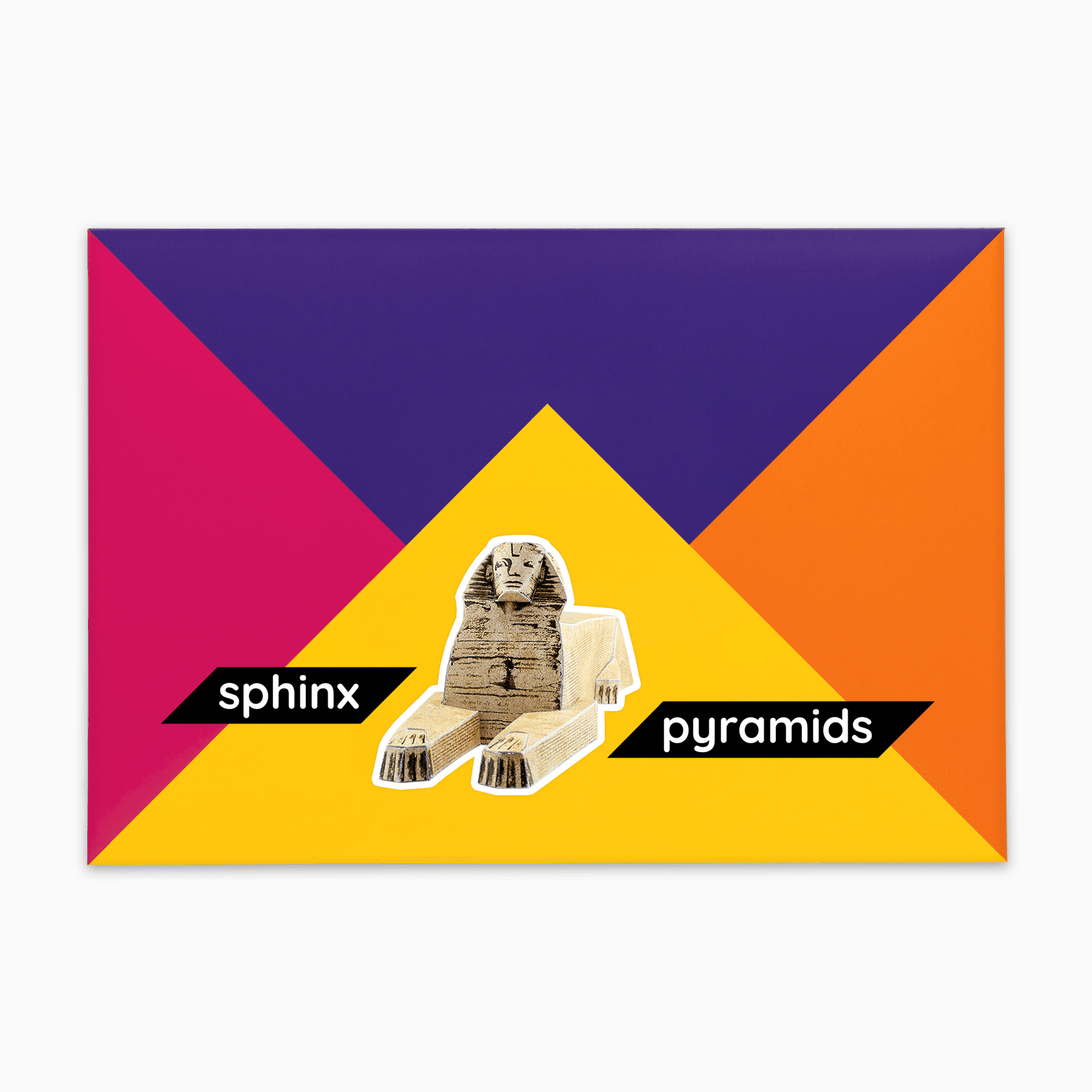 PaperLandmarks Sphinx Giza Egyptian Pyramids Paper Model Kit Gift Packaging