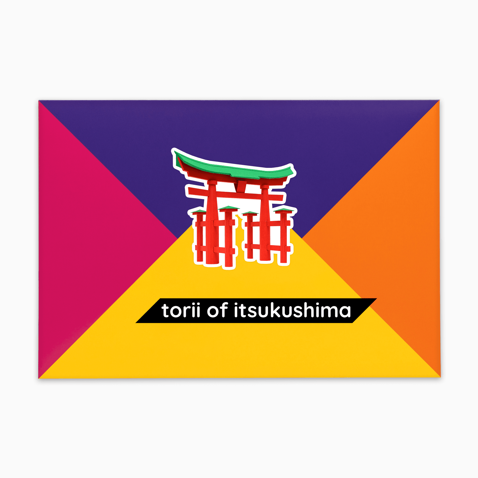 PaperLandmarks Torii Gate of Itsukushima Paper Model Kit Gift Packaging