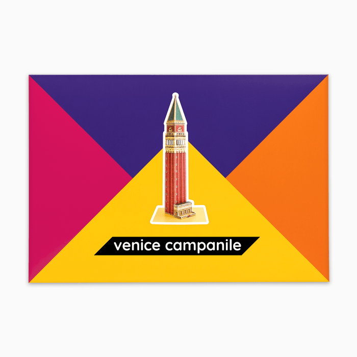 PaperLandmarks Venice Campanile Bell Tower Paper Model Kit Gift Packaging