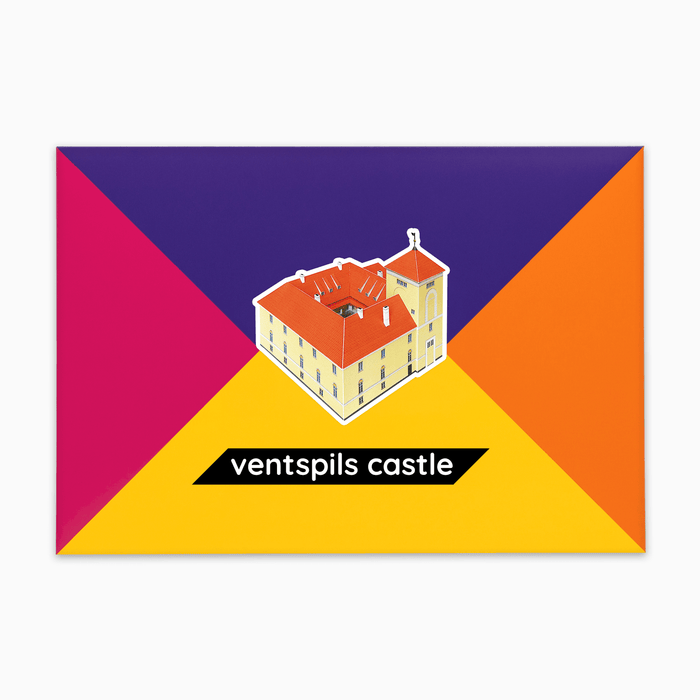 PaperLandmarks Ventspils Castle Paper Model Kit Gift Packaging